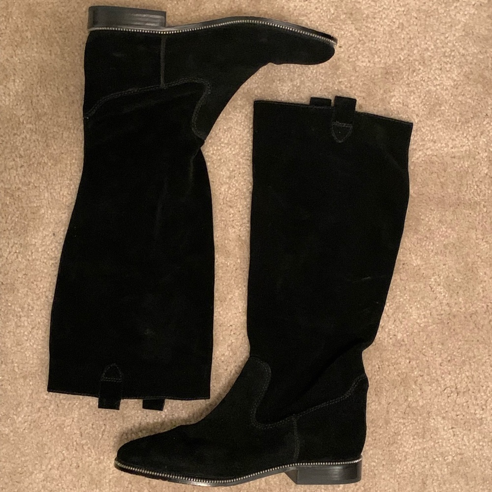 Black suede Michael Kors boots